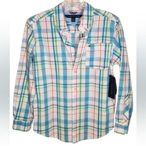 Boys Tommy Hilfiger Button Down Dress Shirt - Size Medium 12/14